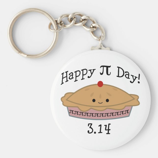 Cute Lycklig Pi Day! Nyckelring (Framsidan)