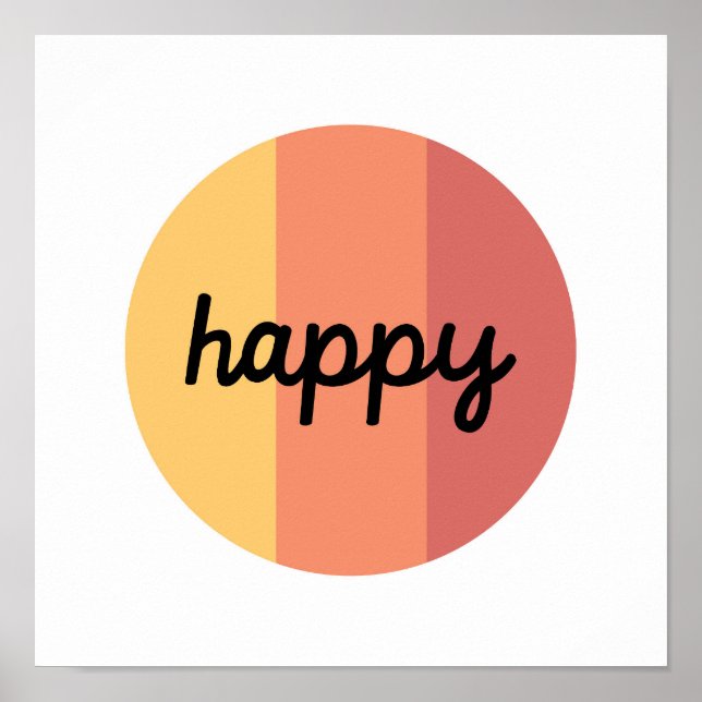 Cute Lycklig Poster (Framsidan)