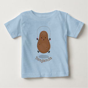 Cute lycklig-potatisknutslag tecknad t shirt