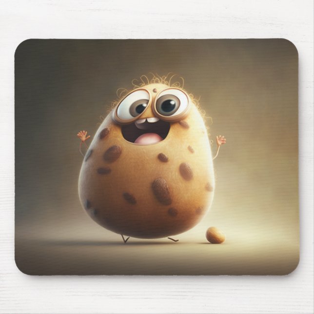 Cute Lycklig Potato lycklig tecknad illustration Musmatta (Framsidan)