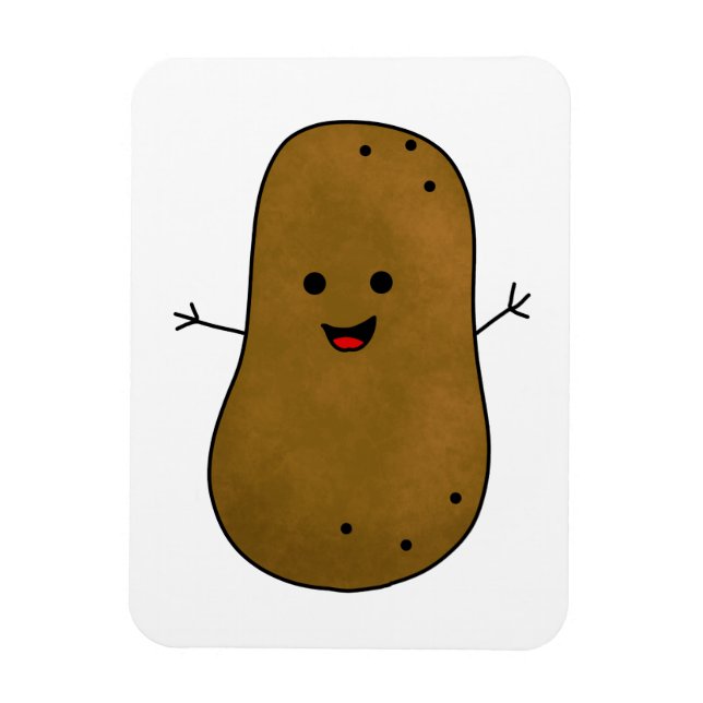 Cute Lycklig Potato Magnet (Vertikal)