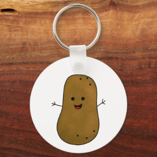 Cute Lycklig Potato Nyckelring