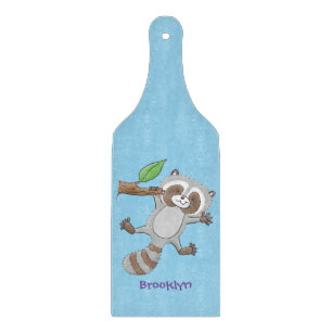 Cute lycklig raccoon baby tecknad illustration