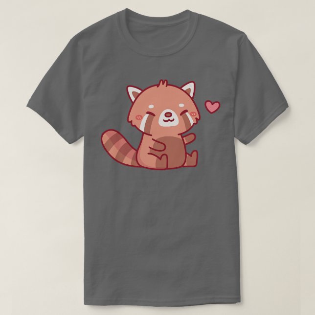 Cute Lycklig Red Panda Doodle T Shirt (Design framsida)