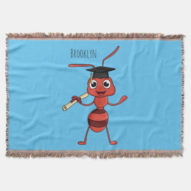 Cute lycklig red tecknad filt (Framsidan)