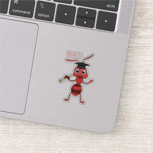 Cute lycklig red tecknad klistermärken