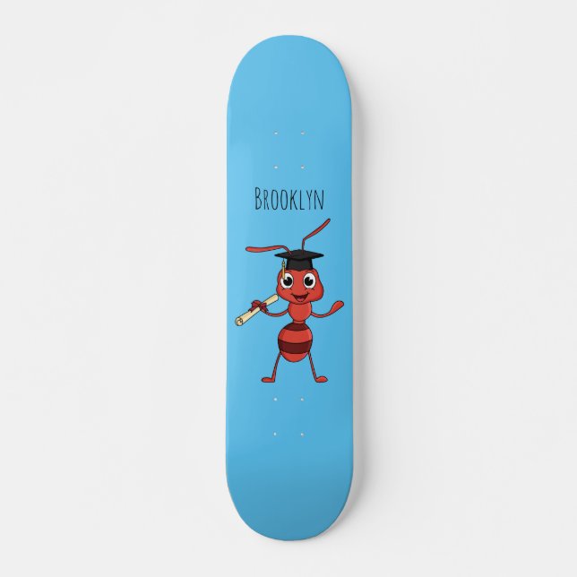 Cute lycklig red tecknad mini skateboard bräda 18,5 cm (Framsida)
