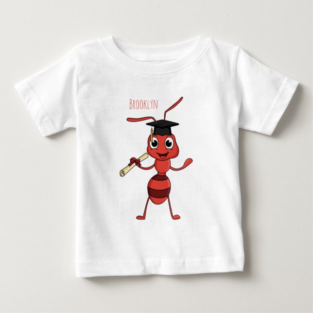 Cute lycklig red tecknad t shirt (Framsida)