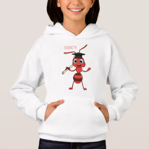 Cute lycklig red tecknad t shirt