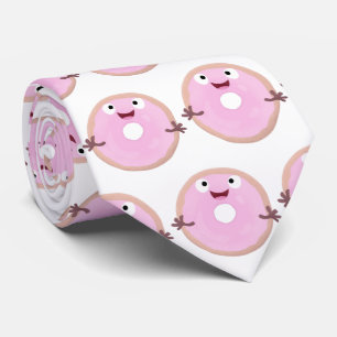Cute lycklig rosa gladised tecknad slips