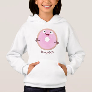 Cute lycklig rosa gladised tecknad t shirt