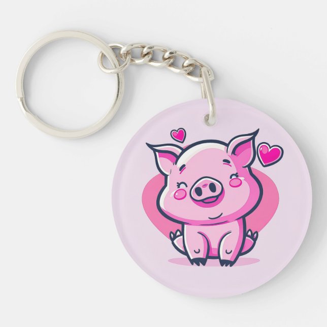 Cute Lycklig Rosa Gris Hearts Valentine Inspired | (Framsidan)
