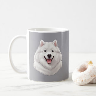 Cute Lycklig Samoyed Hund Kaffemugg