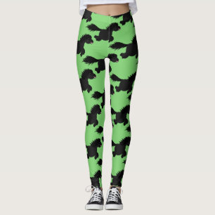 Cute lycklig Shetland pony tecknad illustration Leggings