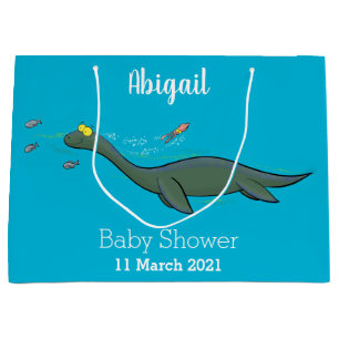 Cute, lycklig sjömonsterplesiosaur tecknad