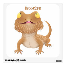 Cute lycklig-skäggig tecknad