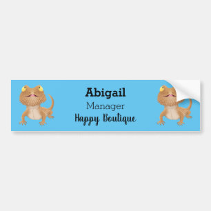 Cute lycklig-skäggig tecknad bildekal