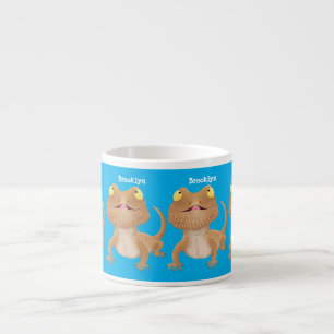 Cute lycklig-skäggig tecknad espressomugg