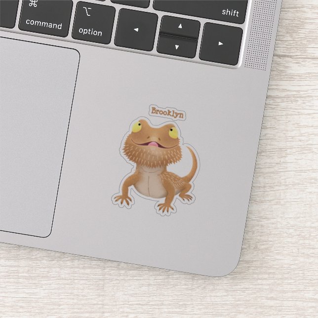Cute lycklig-skäggig tecknad klistermärken (Detalj)