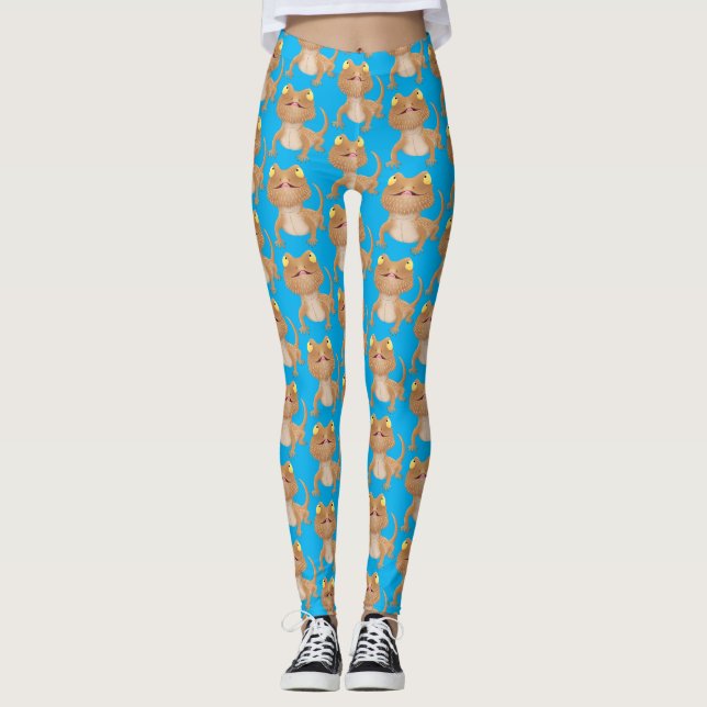 Cute lycklig-skäggig tecknad leggings (Framsida)