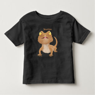 Cute lycklig-skäggig tecknad t shirt
