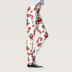 Cute Lycklig Smile Apples Leggings