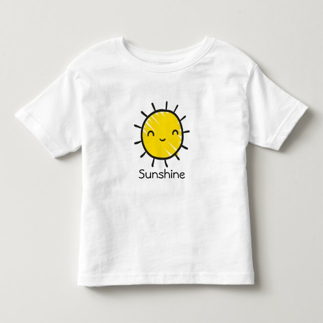 Cute Lycklig Smile Sunshine Anpassningsbar Text T Shirt (Framsida)