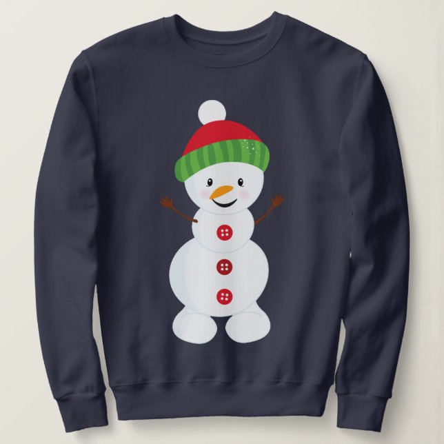 Cute Lycklig Snögubbe Tee (Design framsida)
