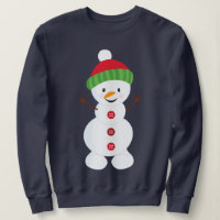 Cute Lycklig Snögubbe