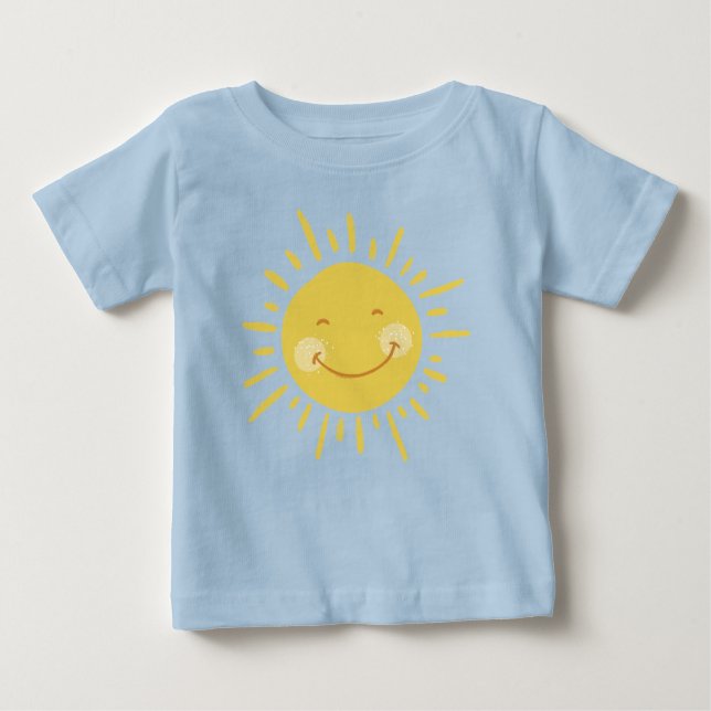 Cute Lycklig Sol T Shirt (Framsida)