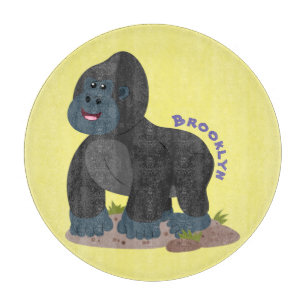 Cute lycklig stor gorilla-tecknad