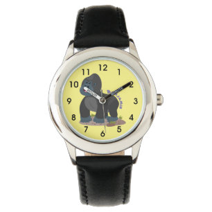 Cute lycklig stor gorilla-tecknad armbandsur