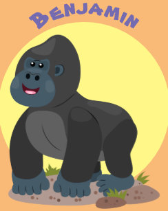 Gorilla Tecknad Presenter Zazzle Se