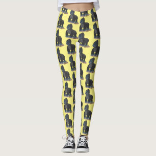 Cute lycklig stor gorilla-tecknad leggings