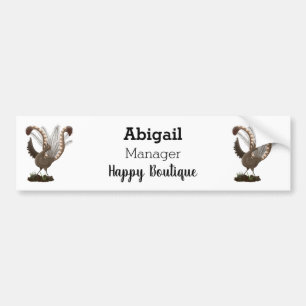 Cute lycklig superb lyrebird tecknad illustration bildekal