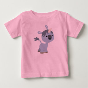 Cute Lycklig Tecknad Baby Unicorn Baby T-Shirt