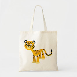 Cute Lycklig Tecknad Cheetah Bag Tygkasse