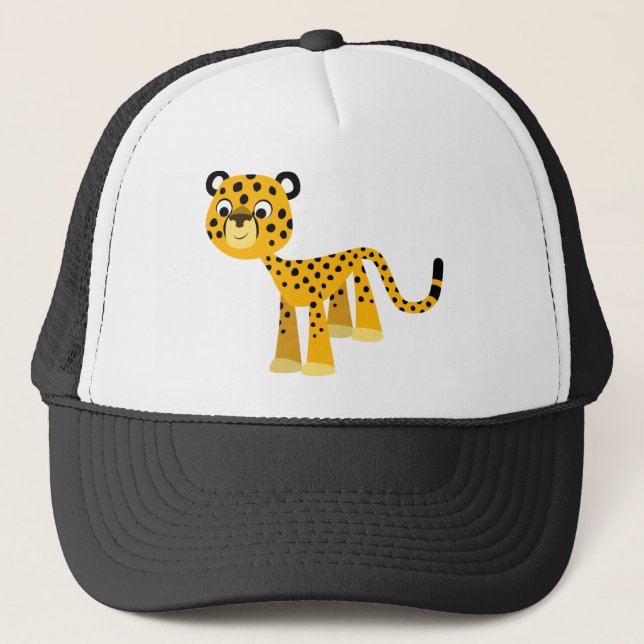 Cute Lycklig Tecknad Cheetah Hat Keps (Framsida)