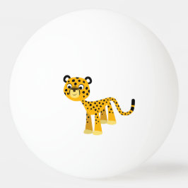 Cute Lycklig Tecknad Cheetah Ping Pong Boll