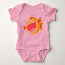 Cute Lycklig Tecknad Fish Baby T Shirt