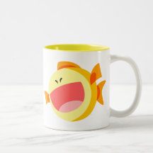 Cute Lycklig Tecknad Fish Mugg