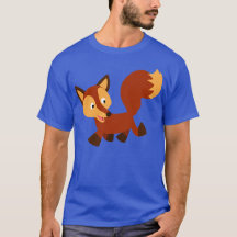 Cute Lycklig Tecknad Fox T-Shirt