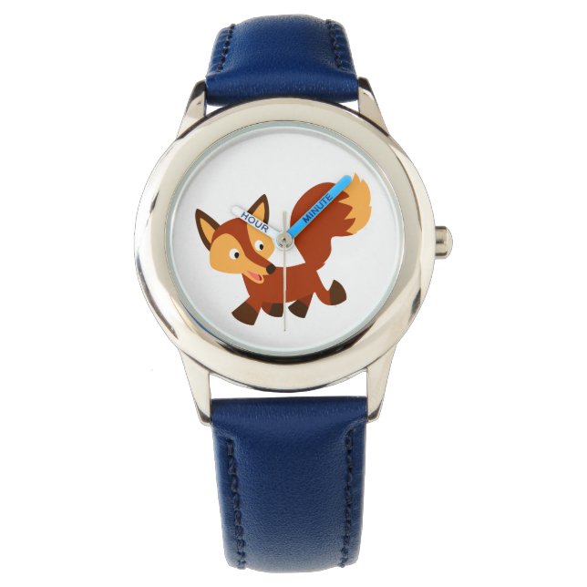 Cute Lycklig Tecknad Fox Watch Armbandsur (Framsida)