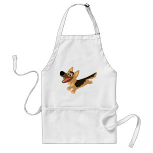 Cute Lycklig Tecknad German Shepherd Cooking Apron Förkläde