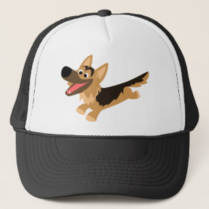 Cute Lycklig Tecknad German Shepherd Hat Keps