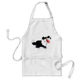 Cute Lycklig Tecknad Gräns Collie Apron Förkläde