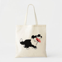 Cute Lycklig Tecknad Gräns Collie Bag Tygkasse