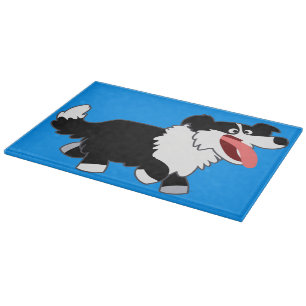 Cute Lycklig Tecknad Gräns Collie Cacting Board