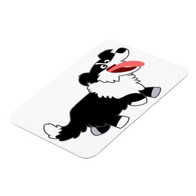 Cute Lycklig Tecknad Gräns Collie Flexible Magnet (Vänstra Sidan)