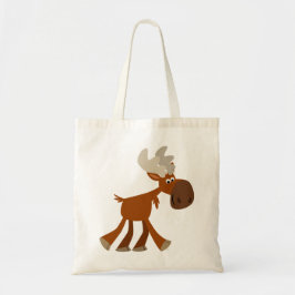 Cute Lycklig Tecknad Moose Bag Tygkasse
